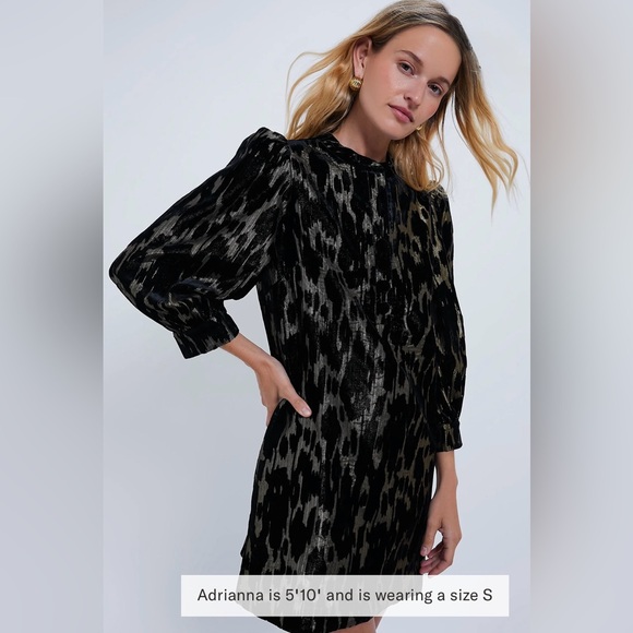 Pomander Place+Tuckernuck Black Metallic Velvet Samantha Dress | XL | NWT - Picture 3 of 12